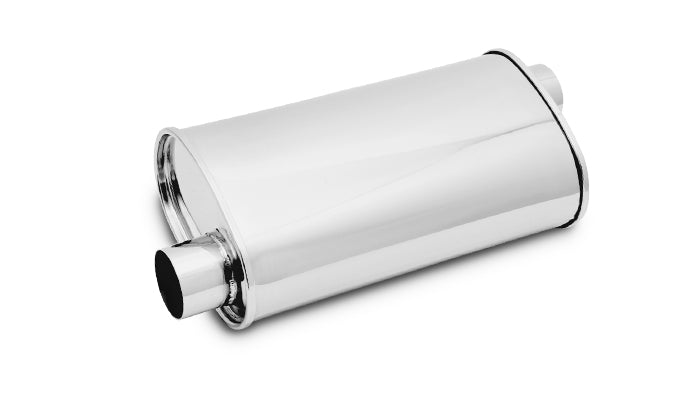 Vibrant StreetPower Oval Muff 5in x 9in x 15in long body 3in inlet I.D. x 3in outlet Offset-Offset - 1127