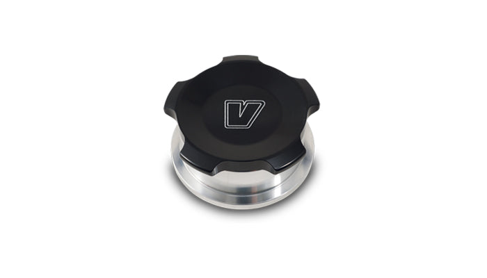 Vibrant 2in OD Aluminum Weld Bungs w/ Anodized Black Aluminum Threaded Cap (incl. O-Ring) - 11291