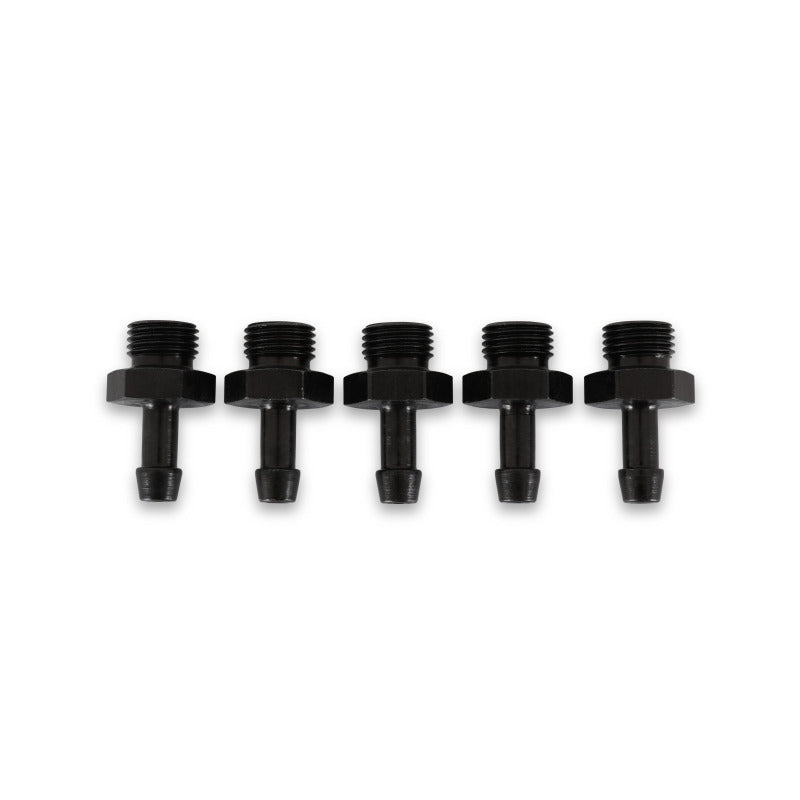 AEM Adjustable Fuel Pressure Regulator Barb Fitting -6 (9/16in-18) to 7mm - 5 Pack - 25-393