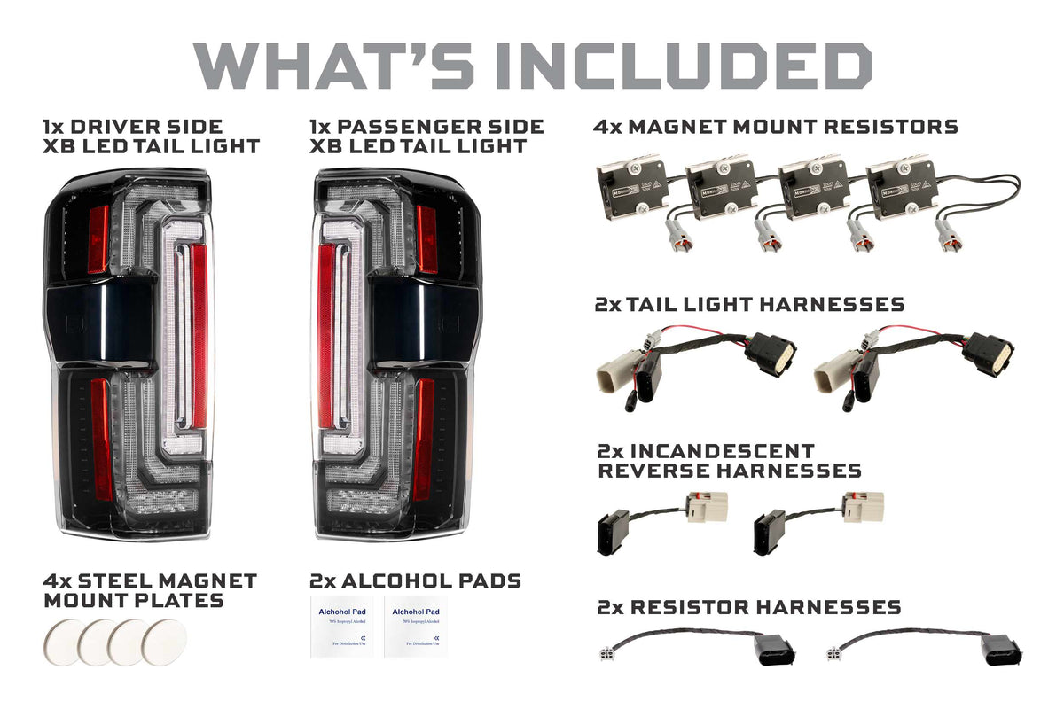 Morimoto - XB LED Tail Lights: 2023+ Ford Super Duty (Smoked Lens / Set) - LF352
