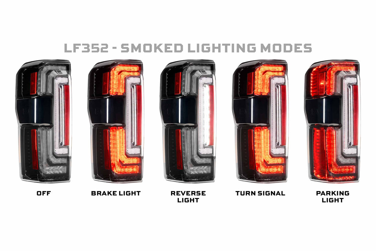 Morimoto - XB LED Tail Lights: 2023+ Ford Super Duty (Smoked Lens / Set) - LF352
