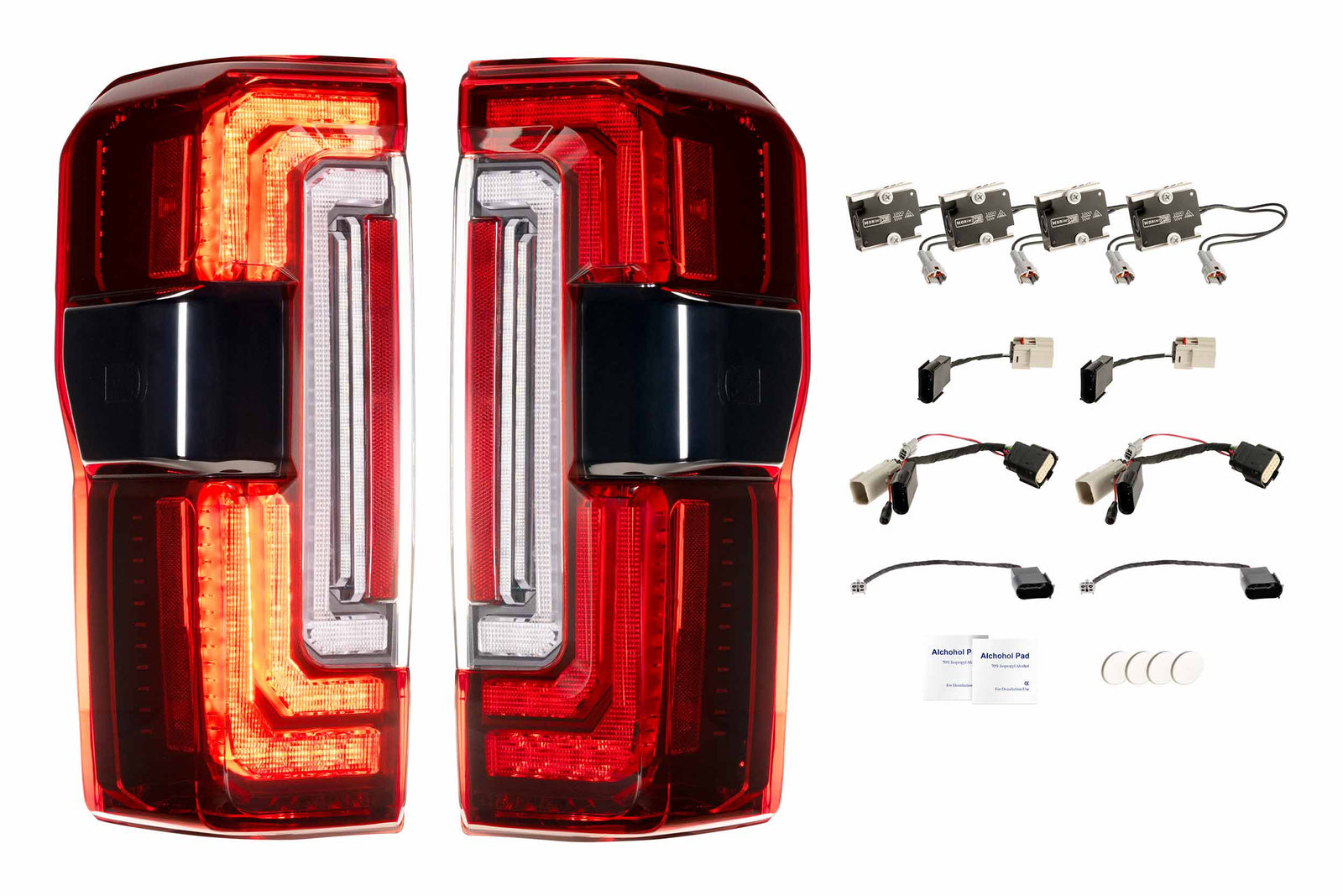 Morimoto - XB LED Tail Lights: 2023+ Ford Super Duty (Red Lens / Set) - LF353