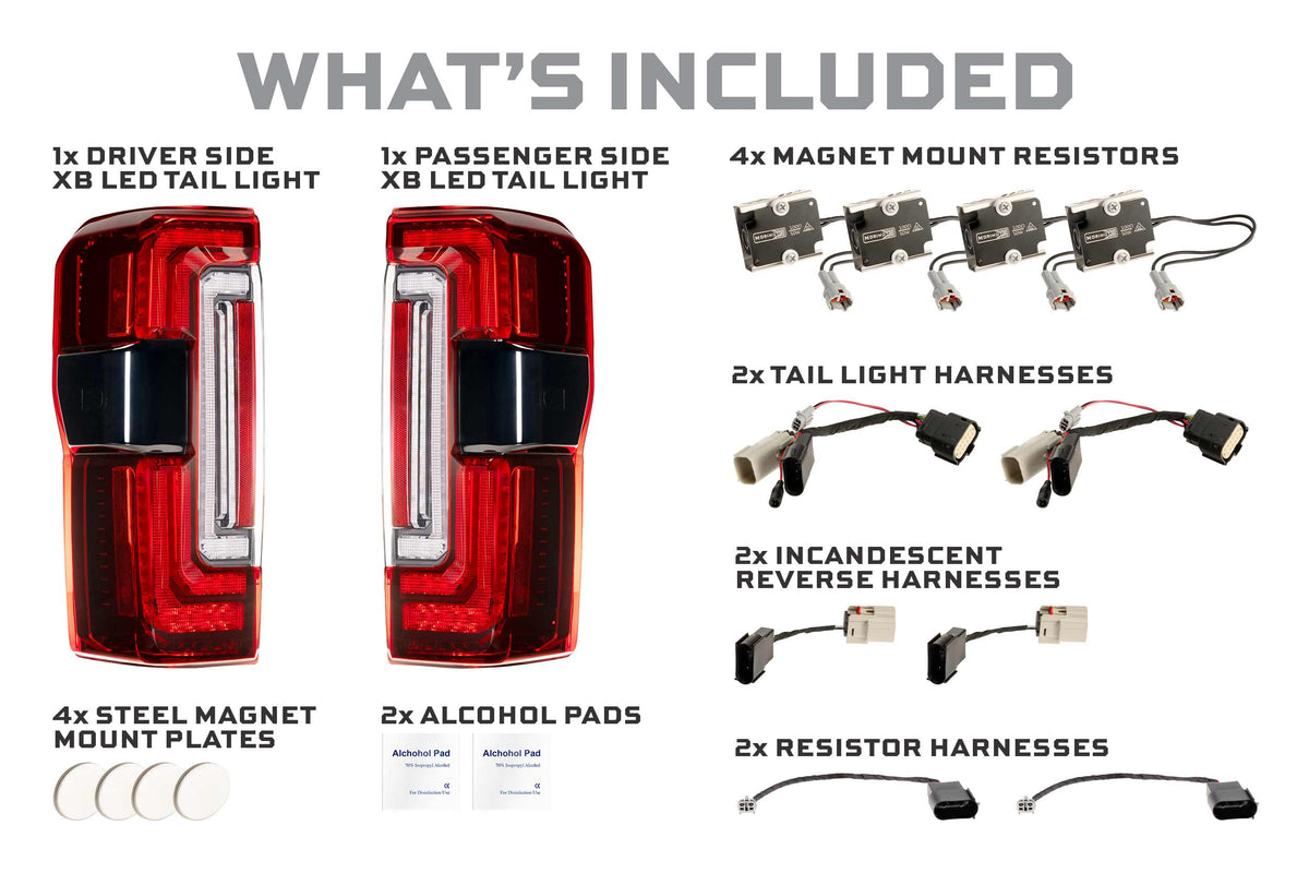 Morimoto - XB LED Tail Lights: 2023+ Ford Super Duty (Red Lens / Set) - LF353