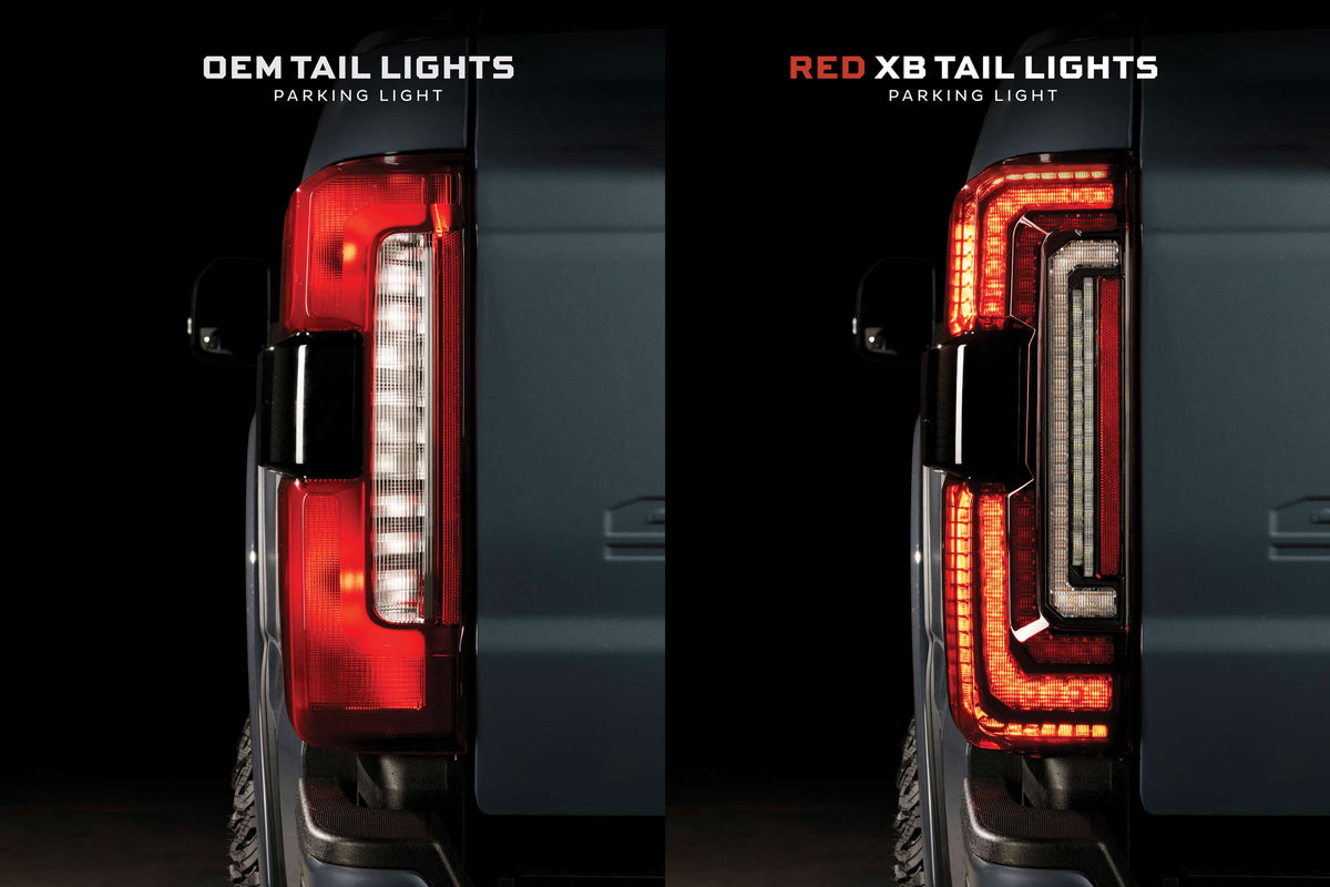 Morimoto - XB LED Tail Lights: 2023+ Ford Super Duty (Red Lens / Set) - LF353