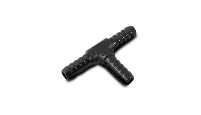 Vibrant 1/8in Barbed Tee Adapter- Black Anodized - 11422
