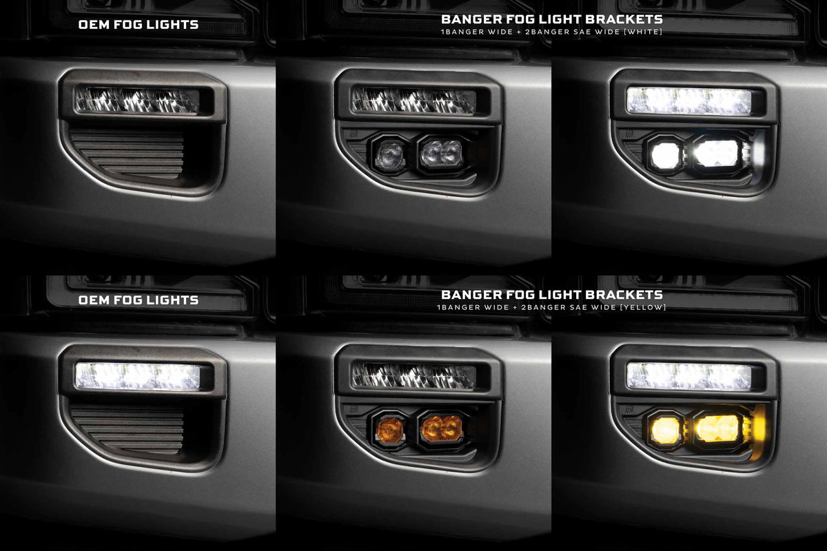 Morimoto - Banger Fog Brackets: 20-22 Super Duty OE LED (Set) - BAF256