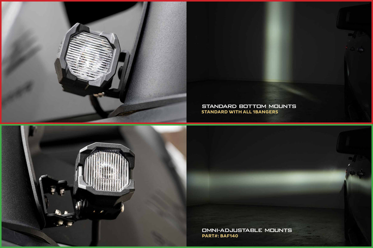 Morimoto - 1Banger Mounts: Omni-Adjustable (Pair) - BAF140