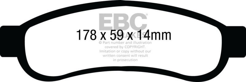 EBC 08-10 Ford F250 (inc Super Duty) 5.4 (2WD) Greenstuff Rear Brake Pads - DP61893