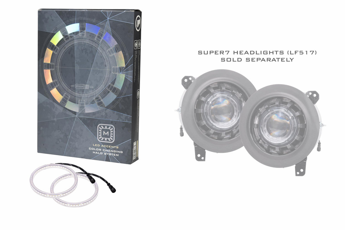 Morimoto - Super7 RGBW Halo System: Jeep JL/JT (18-24) - LF479