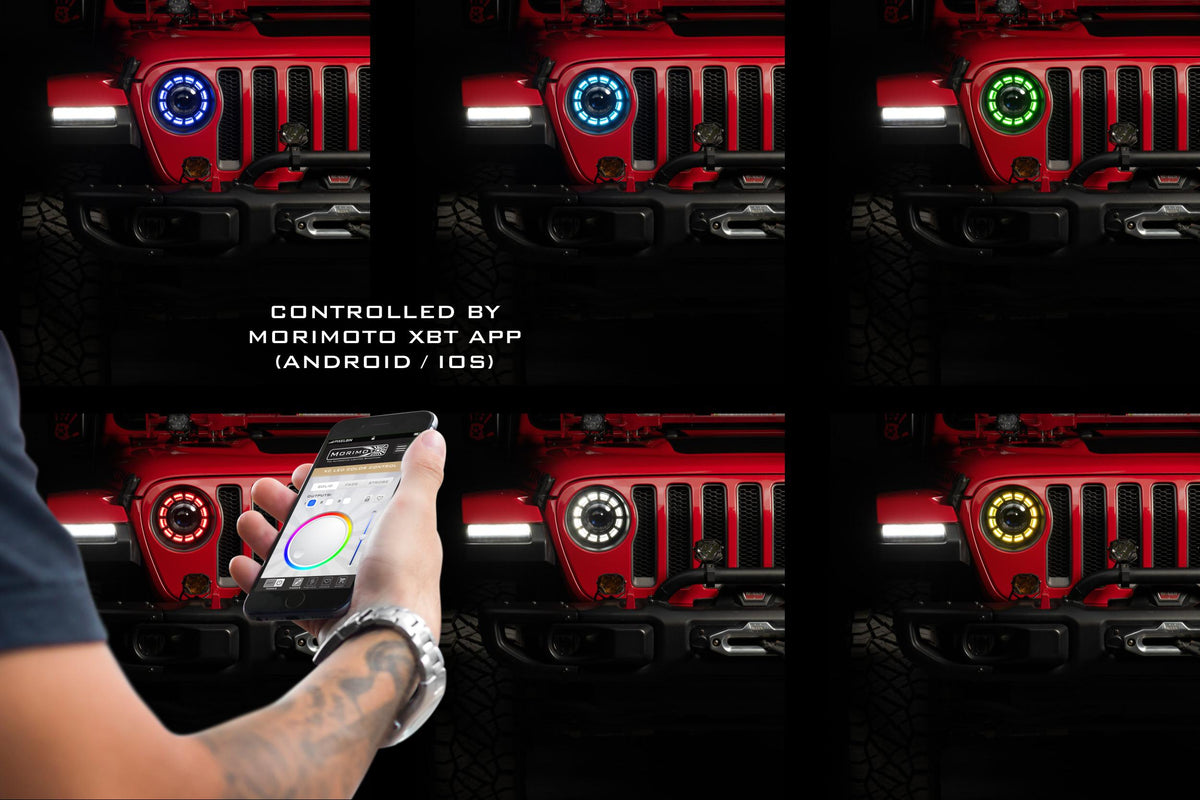 Morimoto - Super7 RGBW Halo System: Jeep JL/JT (18-24) - LF479