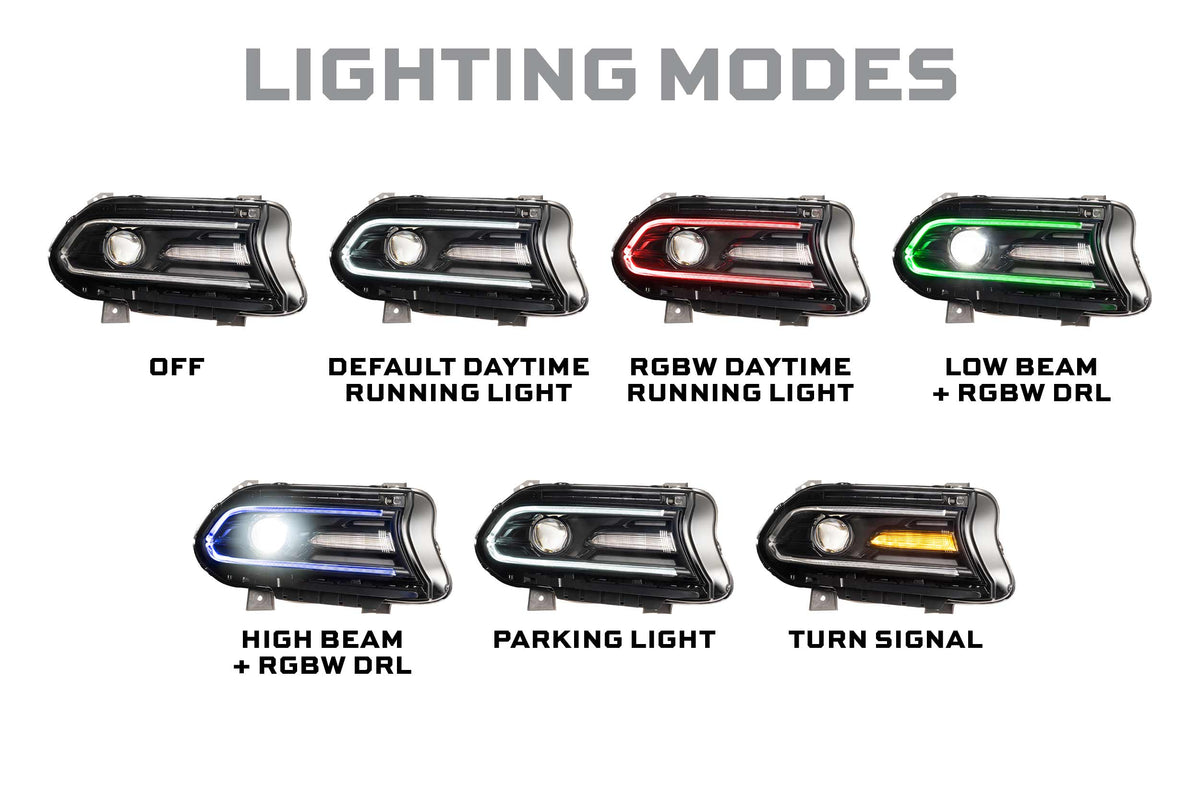 Morimoto - XRGB LED Headlights: 15-23 Dodge Charger (Set) - LF494