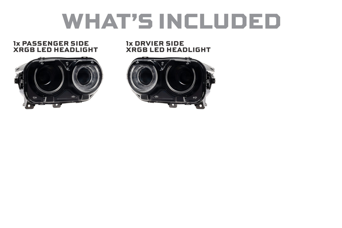 Morimoto - XRGB LED Headlights: Dodge Challenger (15-23 / RGB / Set) - LF495