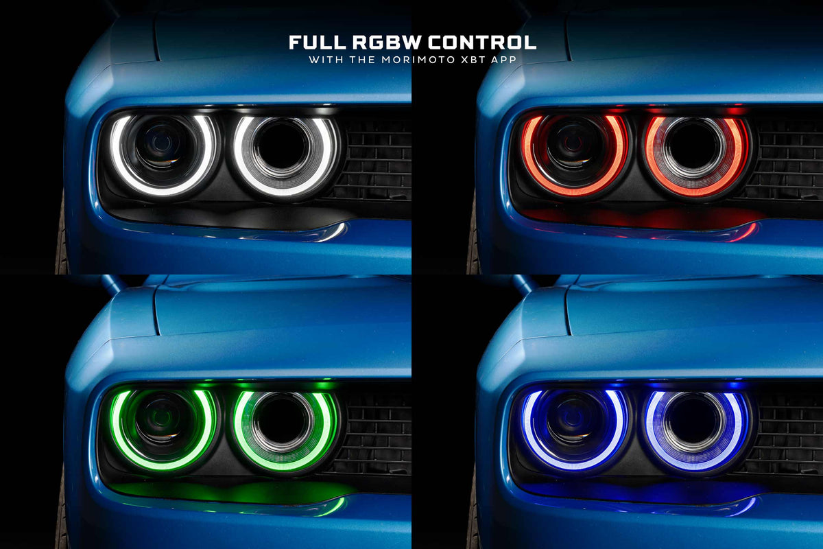 Morimoto - XRGB LED Headlights: Dodge Challenger (15-23 / RGB / Set) - LF495