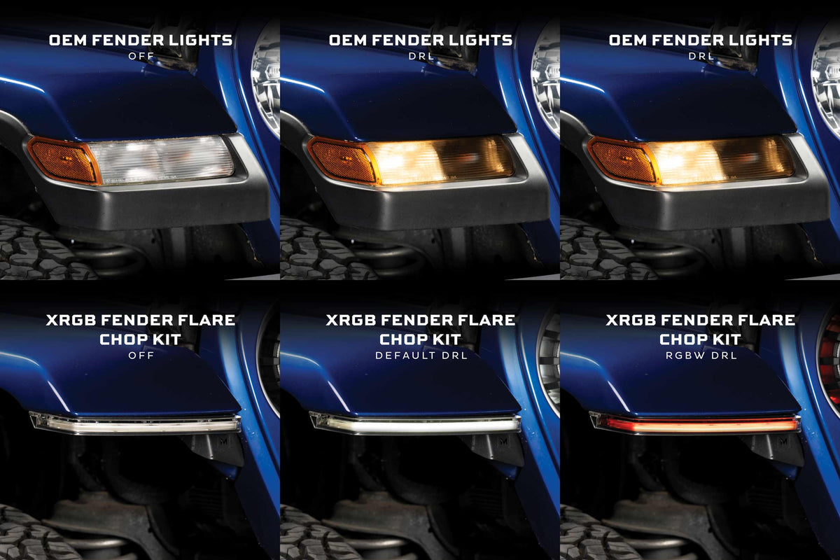 Morimoto - XRGB Standard Jeep JL / JT Fender Flare Chop Kit (Set) - LF480