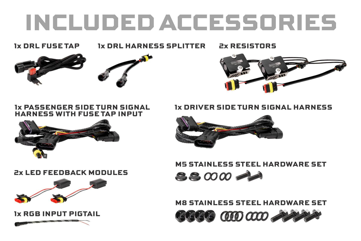 Morimoto - XRGB High Line Jeep JL / JT Fender Flare Chop Kit (Set) - LF481