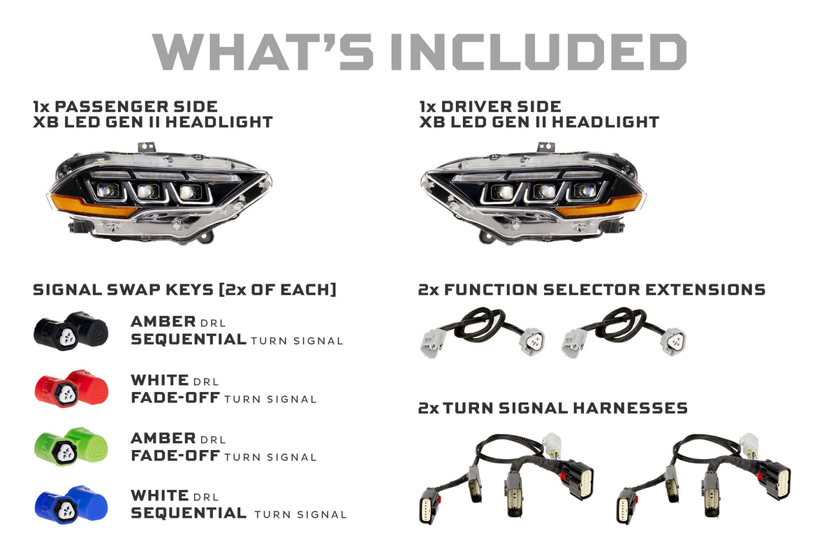 Morimoto - XB LED Headlights: 18-23 Ford Mustang (Gen II / Set) - LF2-414