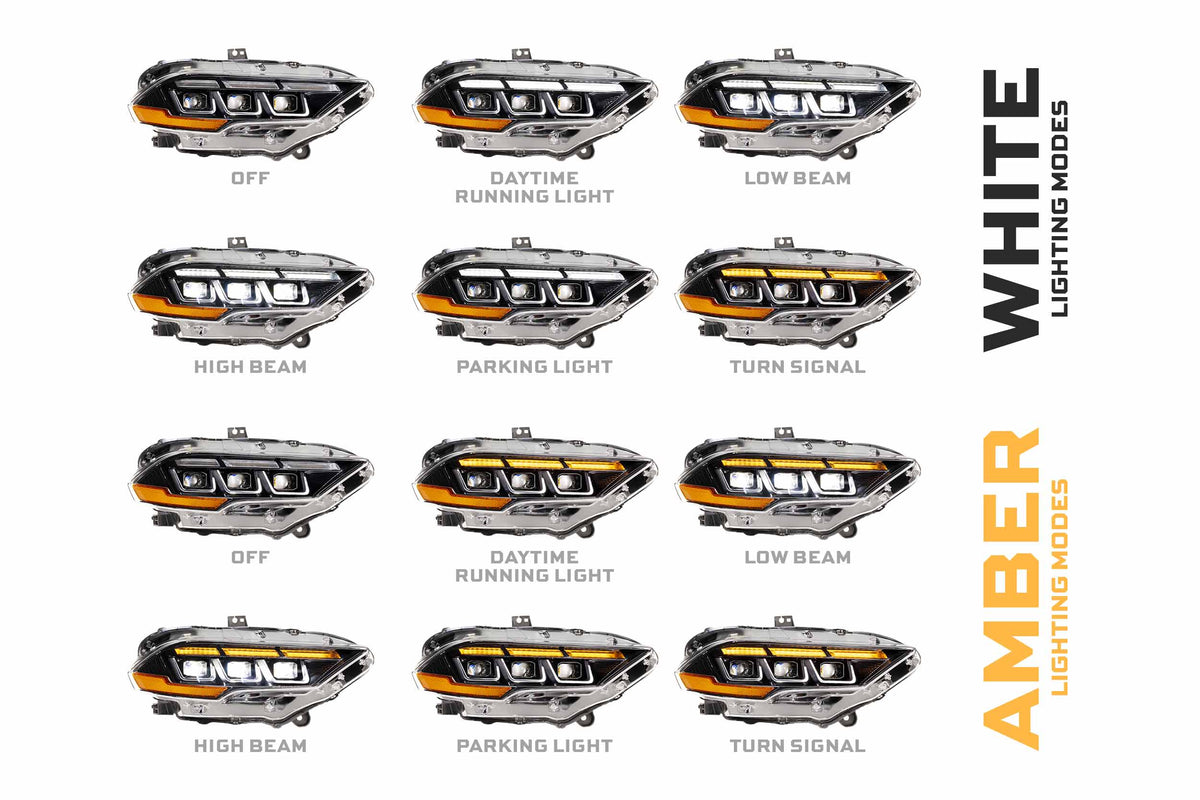 Morimoto - XB LED Headlights: 18-23 Ford Mustang (Gen II / Set) - LF2-414
