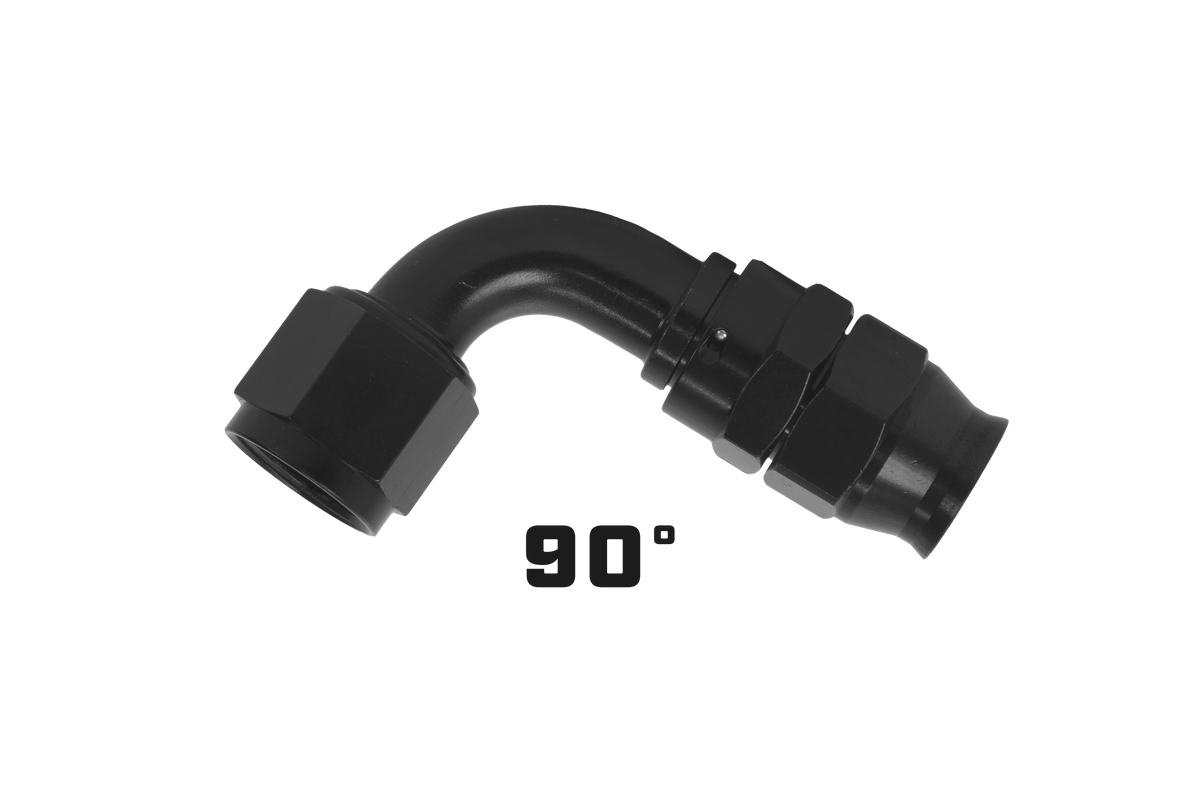 Aeromotive PTFE Hose End - AN-06 - 45 Deg - Black Anodized - 15351