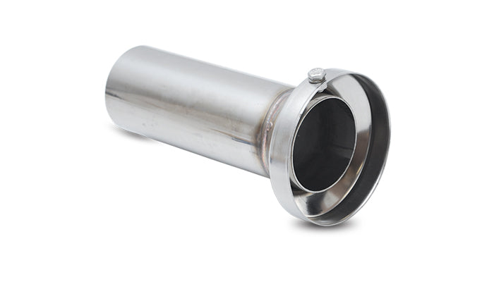 Vibrant 3.90in OD Low Inner Silencer Muffw/ 3.90in ID Single Wall Exh Tip2.5in OD Tuning Tube - 1184
