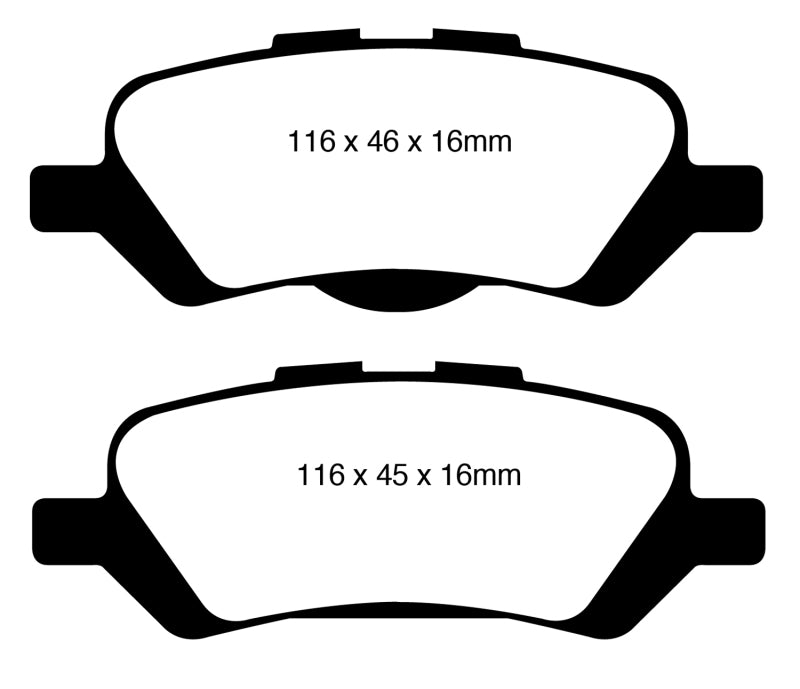 EBC 08+ Toyota Venza 2.7 Greenstuff Rear Brake Pads - DP61852