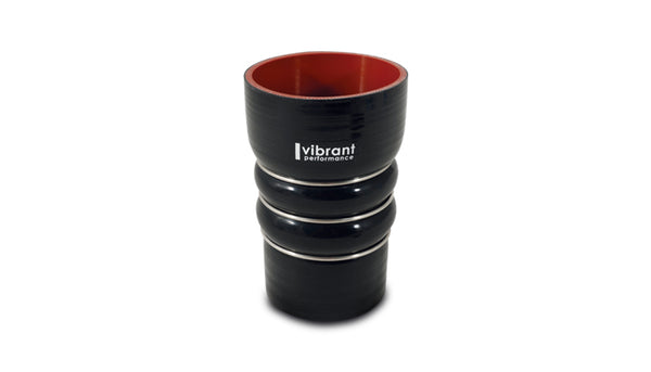 Vibrant Silicone Coupling 4 Ply Aramid CAC Hose 3in x 3.5in Inlet/Outlet - Black - 11865