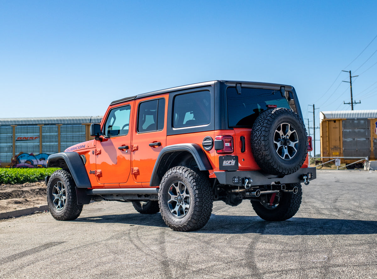 Borla 18-23 Jeep Wrangler JL/JLU 2.0L 4Cyl 2DR/4DR Axle Back Exhaust ATAK w/ 3.5in Tips