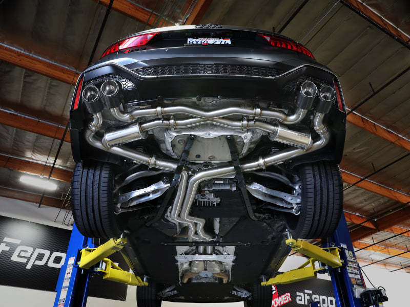 aFe 20-22 Audi RS6 Avant V8 4L (tt) MACH Force-Xp 3in to 2.5in 304 SS Cat-Back Exhaust w/ Black Tip - 49-36448-B