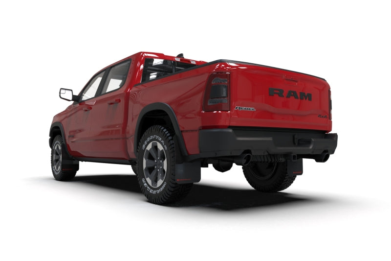 Rally Armor 19-24 Dodge Ram 1500 Rebel Black UR Mud Flap w/Dark Grey Logo - MF98-UR-BLK-DGRY