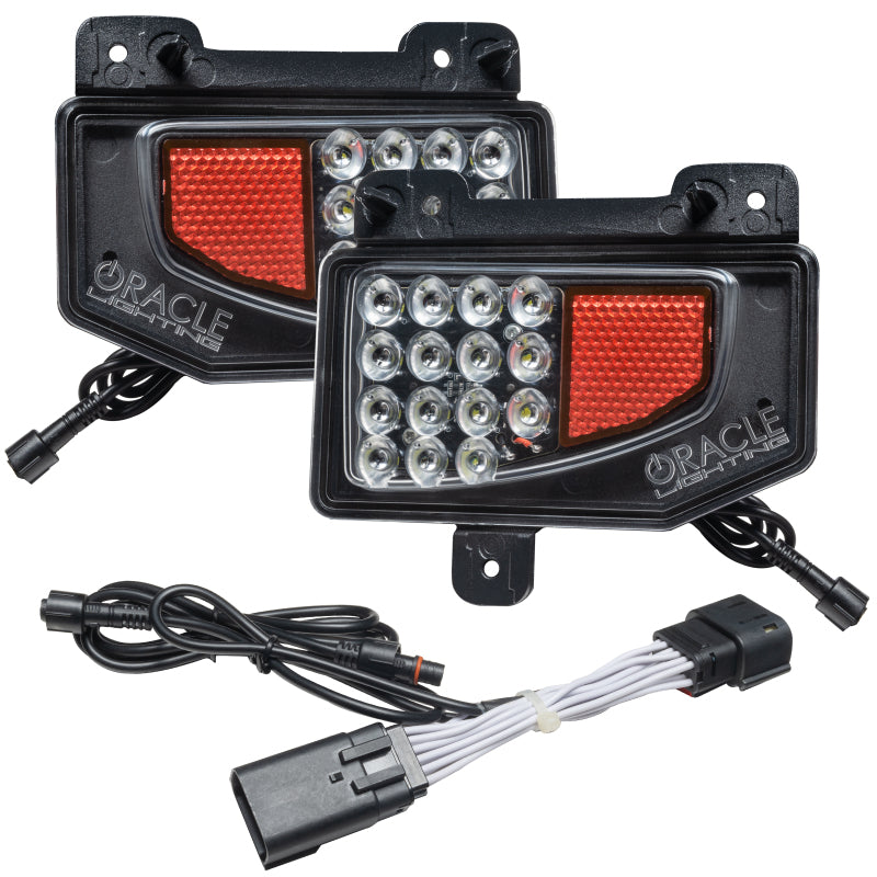 Oracle Jeep Gladiator JT Rear Bumper LED Reverse Lights w/ Plug &amp; Play Harness - 6000K SEE WARRANTY - 5881-504