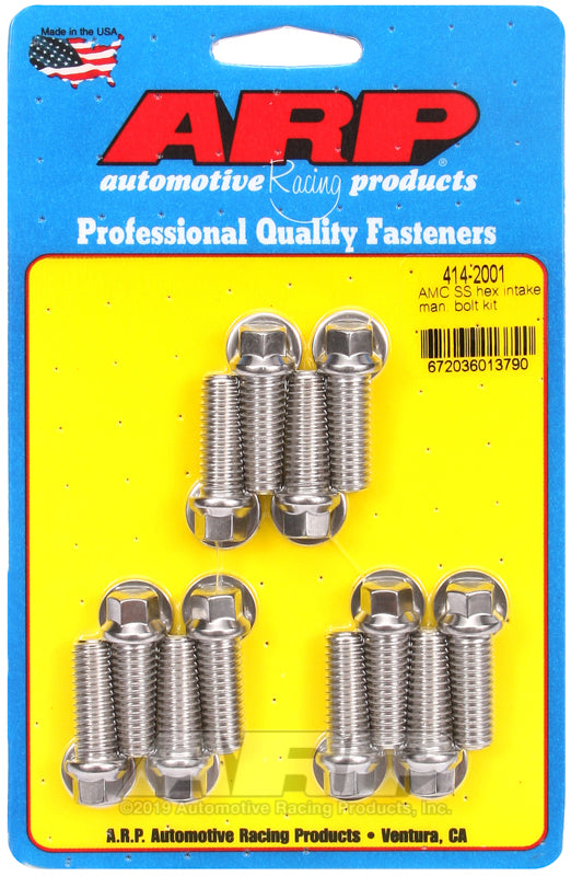 ARP AMC SS Hex Intake Manifold Bolt Kit - 414-2001