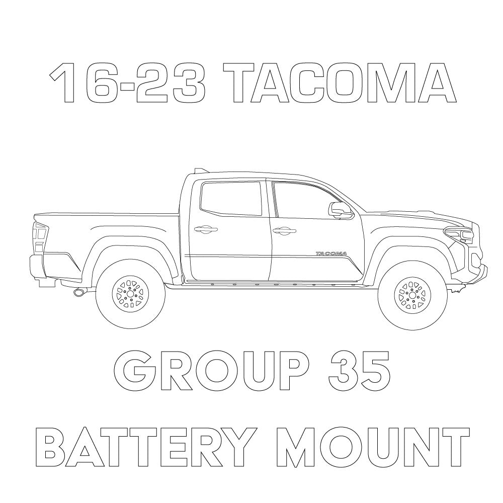 Mele Design - 2016-2023 Toyota Tacoma Group 35 Battery Mount by Mele Design - angle view