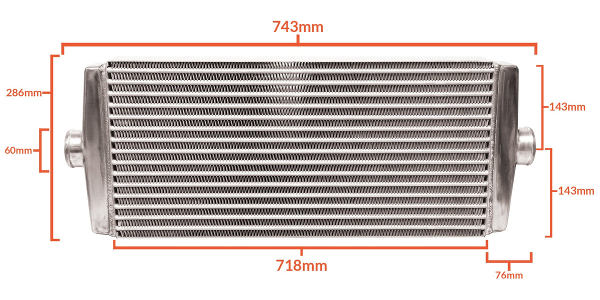 GReddy - Universal Intercooler SPEC Type-24, Mid 60mm Inlet/outlet - 12001410