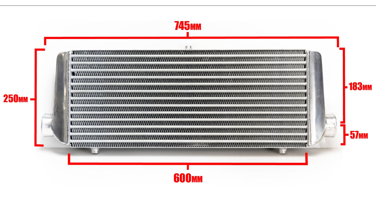GReddy - Universal Intercooler SPEC Type-28, Bottom 60mm Inlet/outlet - 12001415