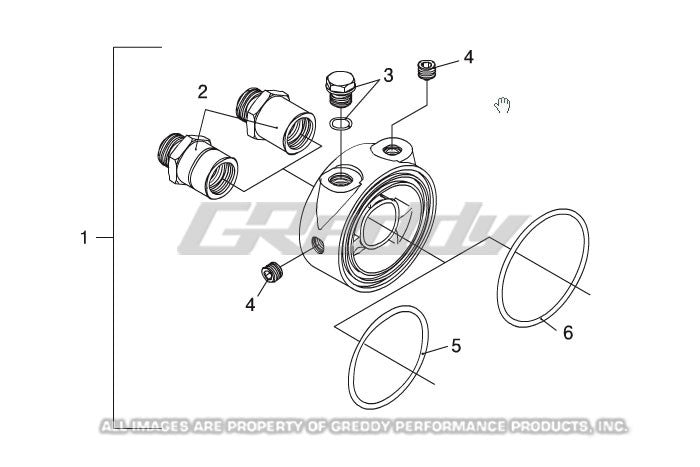 GReddy Universal Oil Filter Block Adapter - 12002801