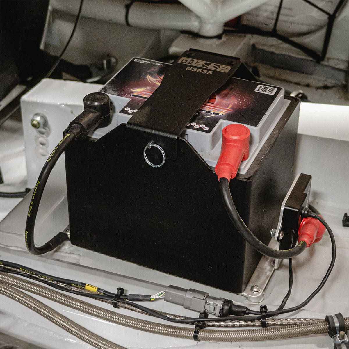 Mele Design - MeLe 1200 Series Rally Spec Battery Mount (Ver. A) by Mele Design - installed view