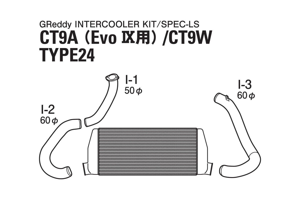 GReddy - GREDDY Intercooler Kit Spec-ls T-24 CT9A Evo7/8 - 12030428