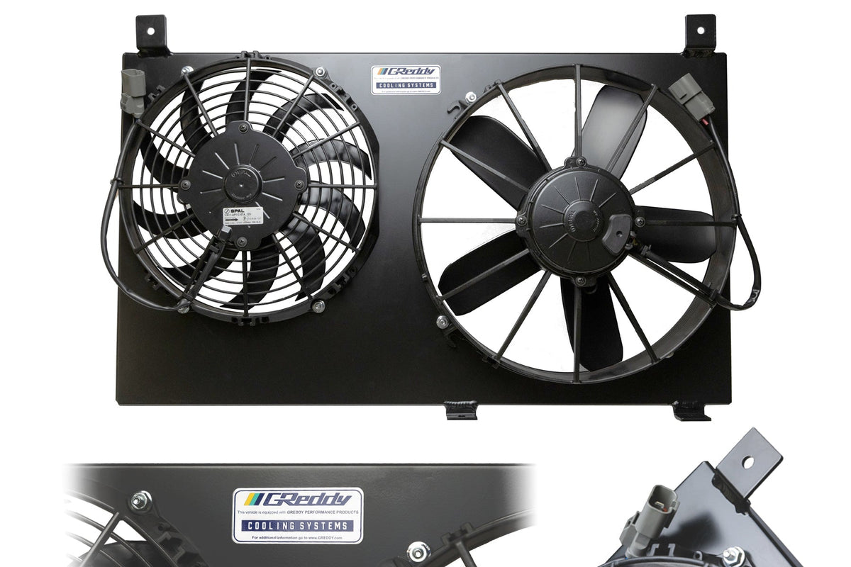 GReddy - Honda S2000 Dual Fan Shroud W/ Dual Spal Fans - Black - 12053203