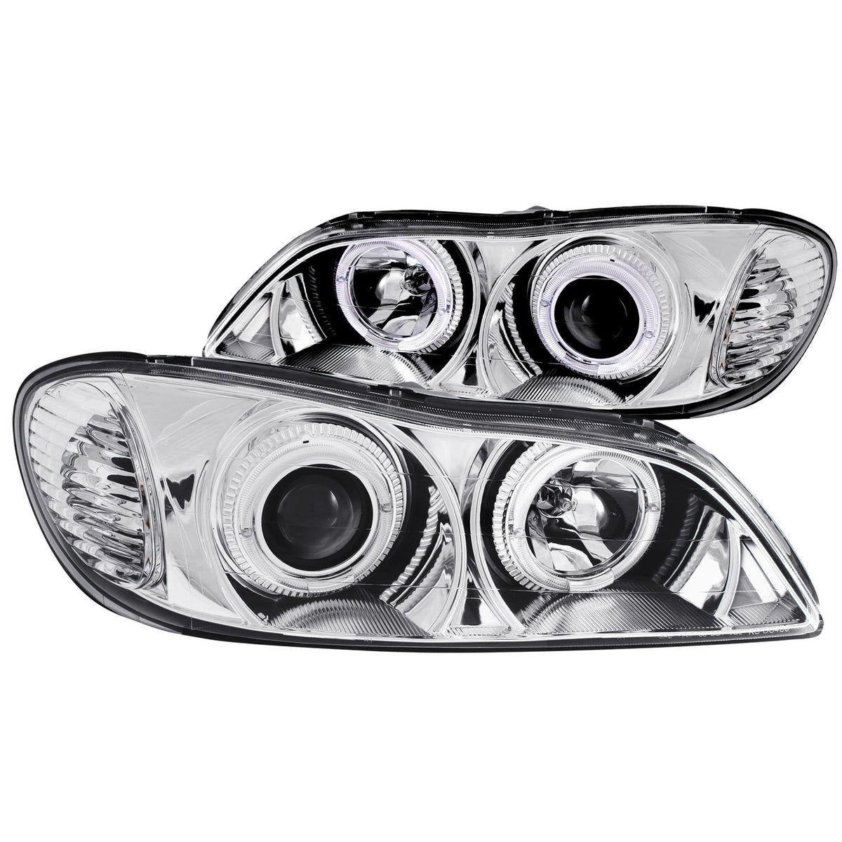 ANZO 2000-2004 Infiniti I30 Projector Headlights w/ Halo Chrome - 121078 for 2002-2004 INFINITI I35 - front view