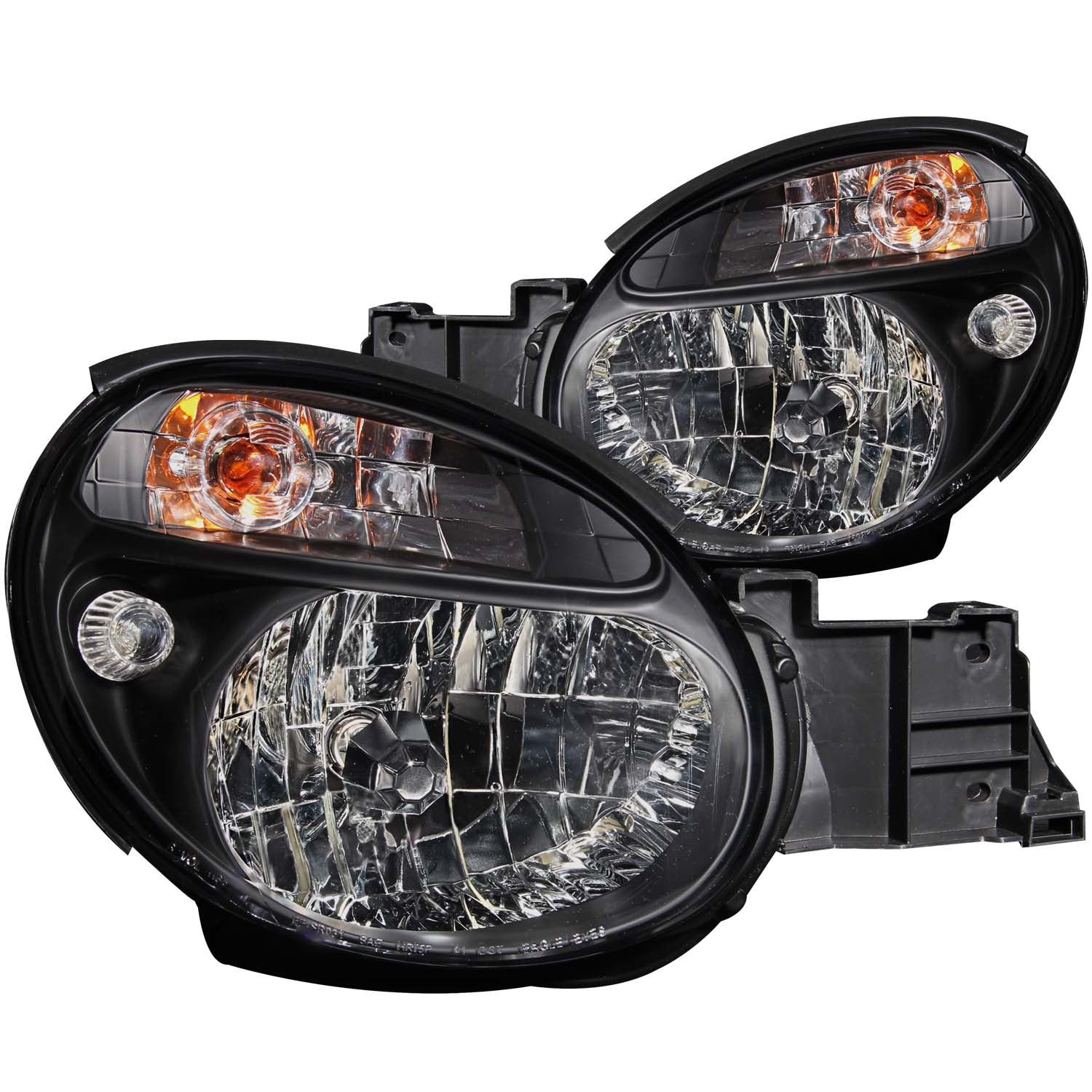 ANZO 2002-2003 Subaru Impreza Crystal Headlights Black - 121121 for 2002-2003 Subaru Impreza - front view