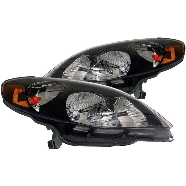 ANZO 2003-2008 Toyota Matrix Crystal Headlights Black - 121133 for 2003-2008 Toyota Matrix - front view
