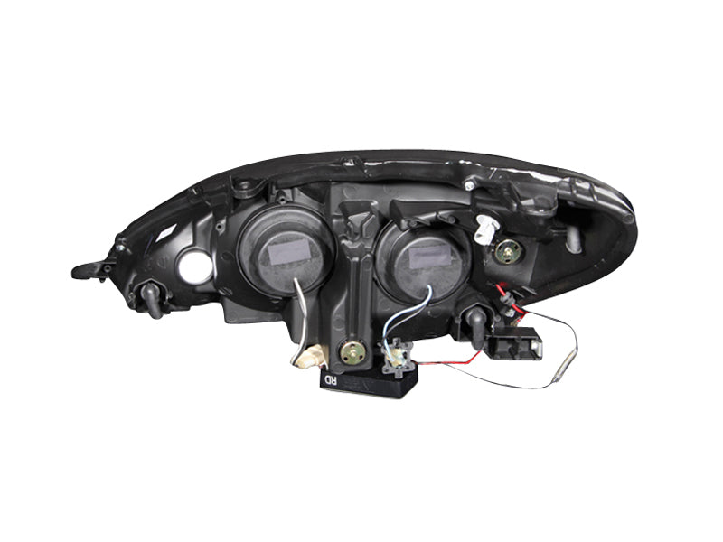 ANZO 2002-2003 Lexus Es300 Projector Headlights w/ Halo Black - 121232