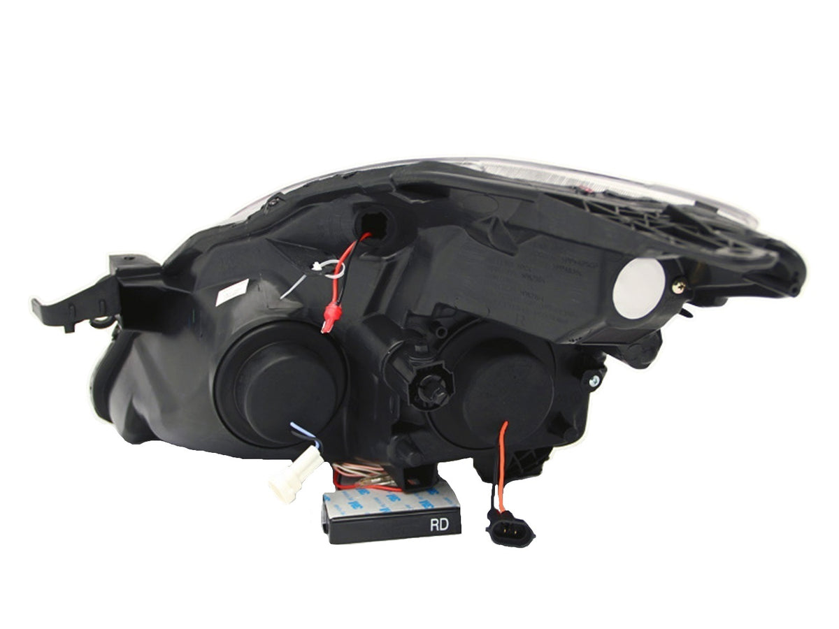 ANZO 2008-2009 Nissan Altima (2 Door ONLY) Projector Headlights w/ Halo Black (CCFL) - 121395