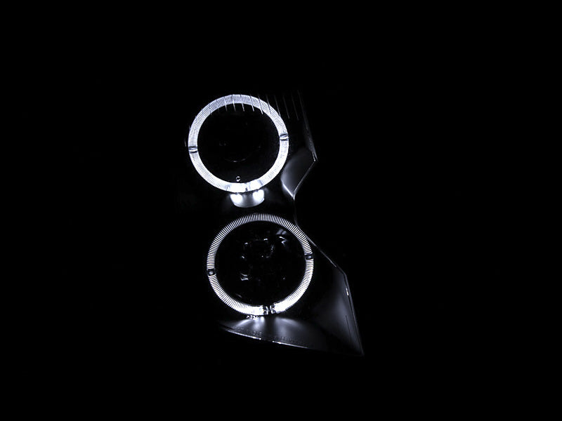 ANZO 2003-2007 Cadillac Cts Projector Headlights w/ Halo Black - 121415