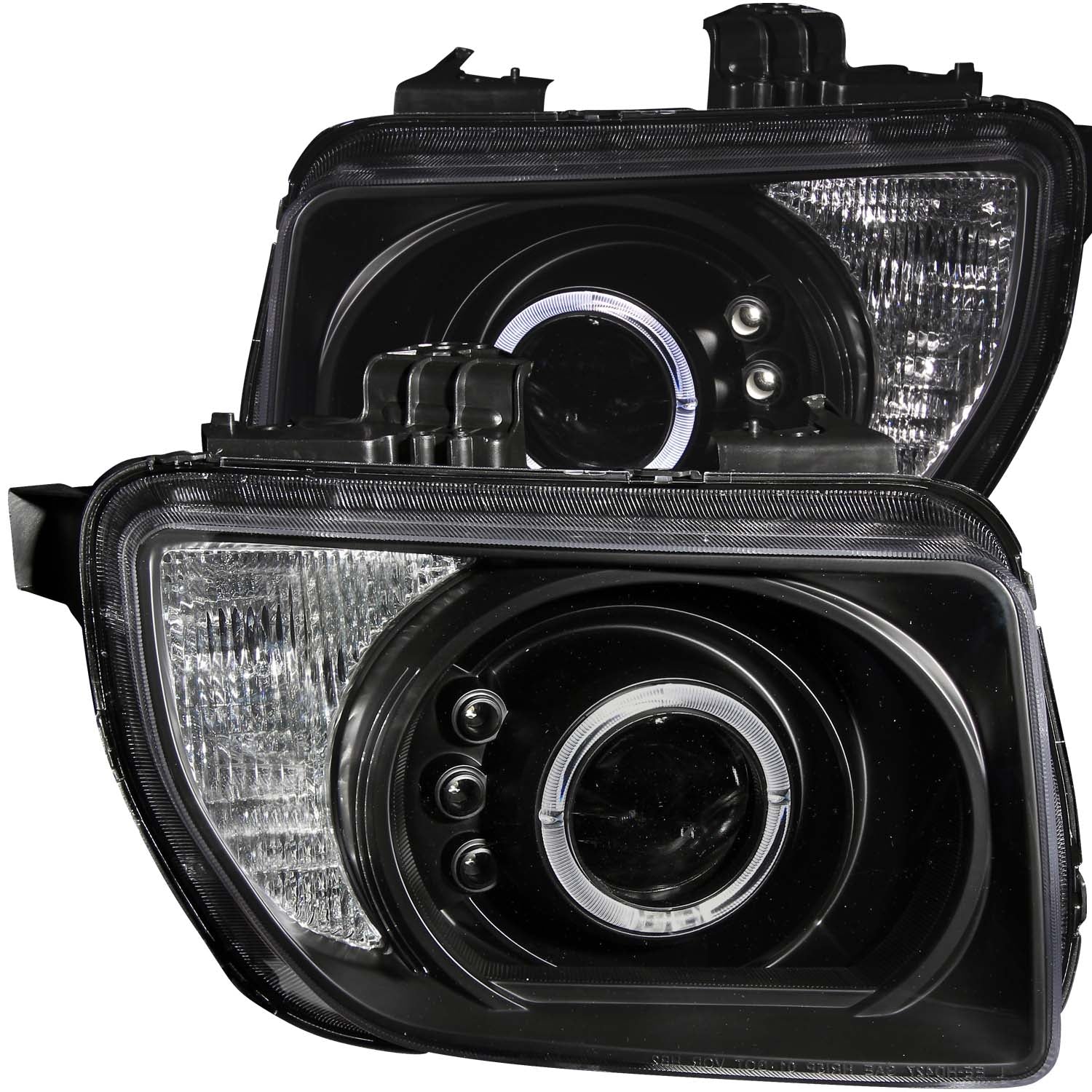 ANZO 2003-2006 Honda Element Projector Headlights w/ Halo Black - 121432 for 2003-2006 Honda Element - front view