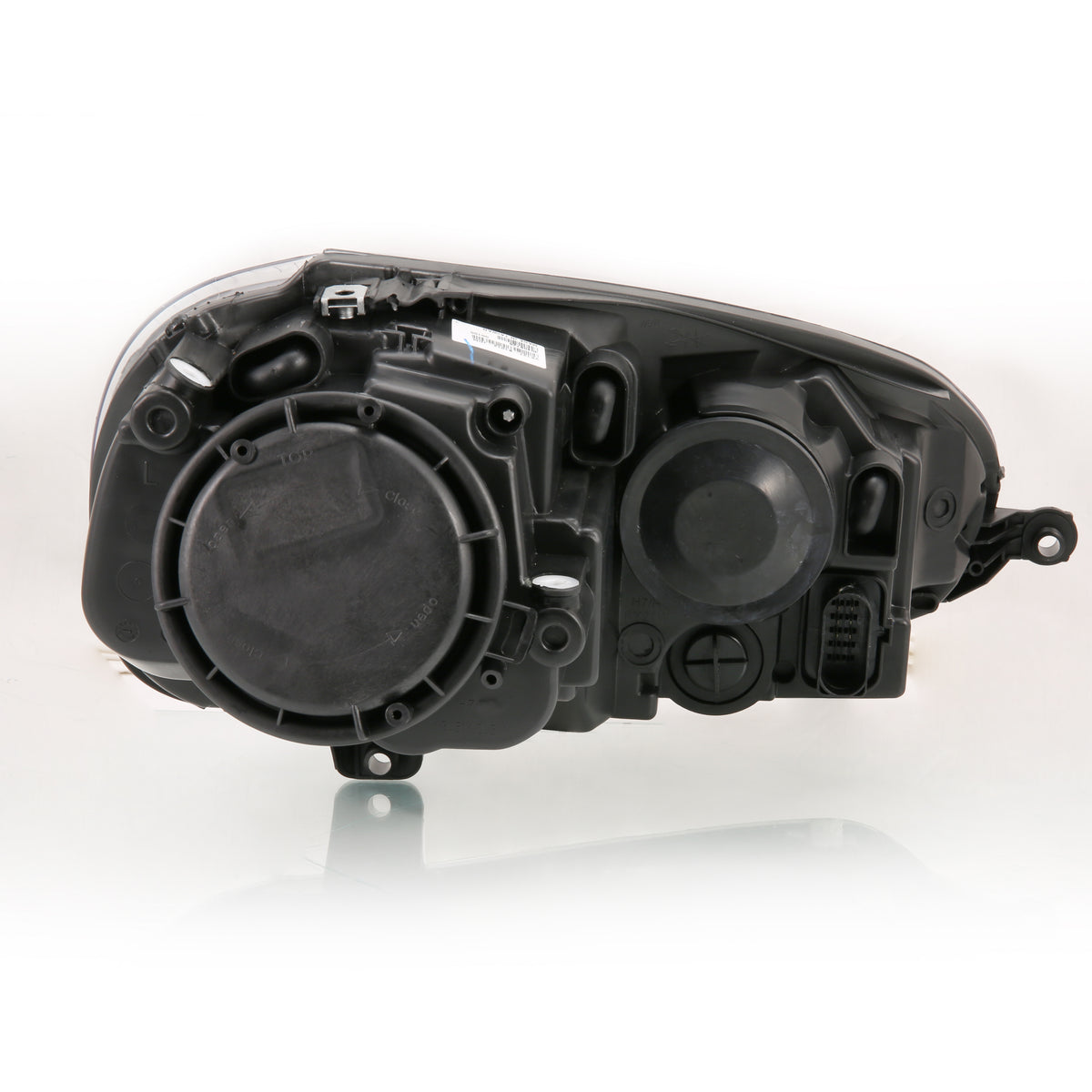 ANZO 2006-2009 Volkswagen Us Rabbit Crystal Headlight Black (Halogen Only) - 121542 for 2005-2010 Volkswagen Jetta - front vi