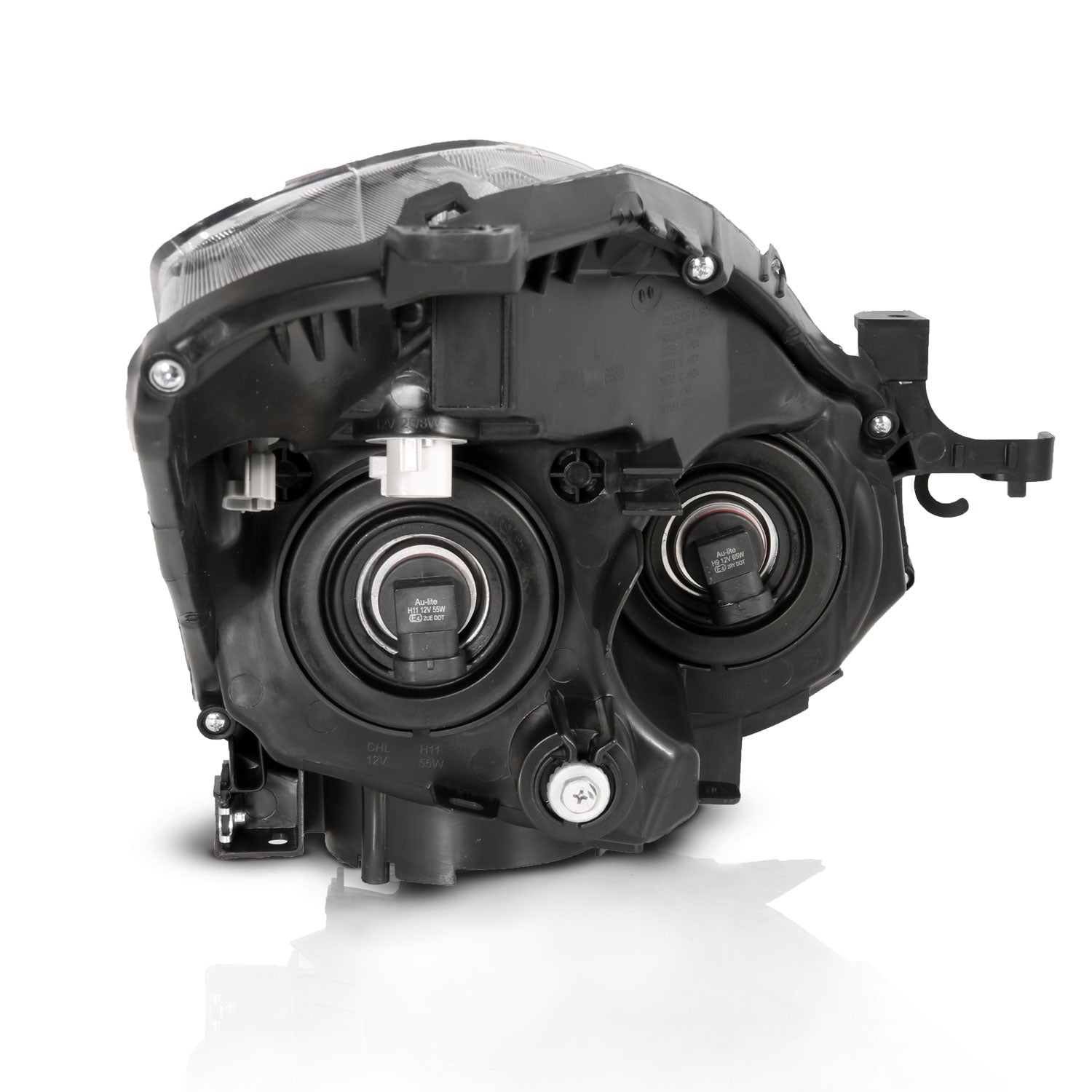 ANZO 2010-2013 Nissan Altima Projector Headlight Black (Halogen Type) - 121548 for 2010-2013 Nissan Altima - front view