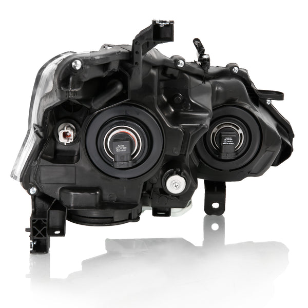 ANZO 2013-2015 Nissan Altima Projector Headlight Black Amber - 121549 for 2013-2015 Nissan Altima - front view