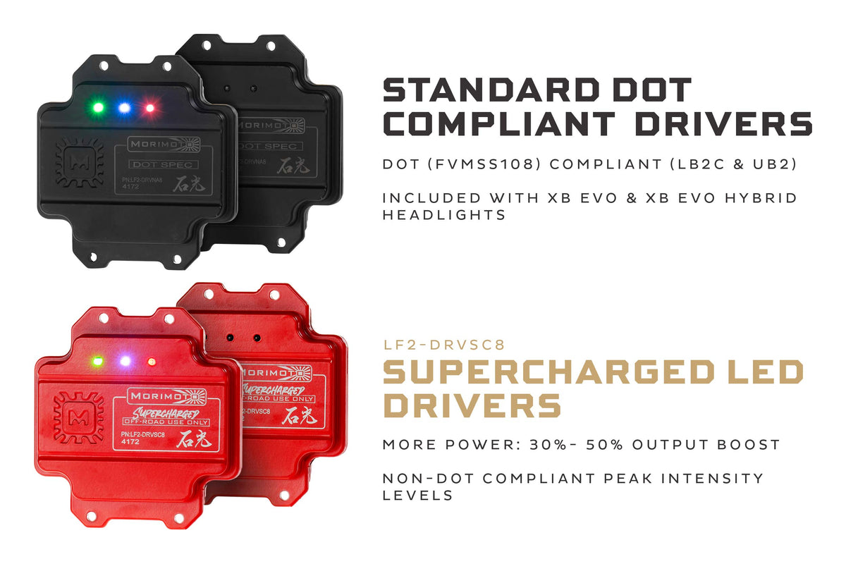 Morimoto - Supercharged Drivers: LF2-531 or LF2-531Y (Set) - LF2-DRVSC8