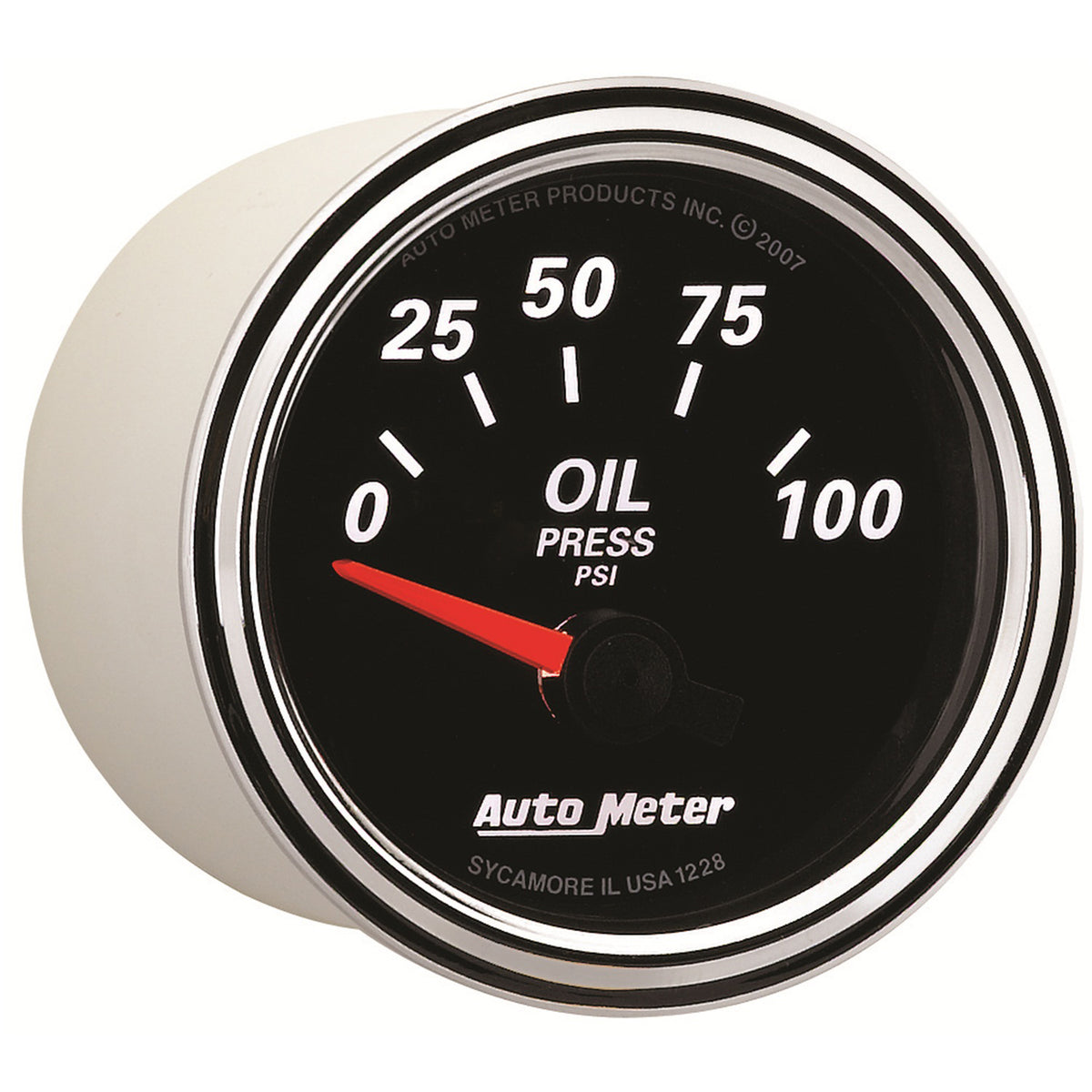 Autometer Designer Black II 52mm 100 PSI Oil Pressure Gauge - 1228