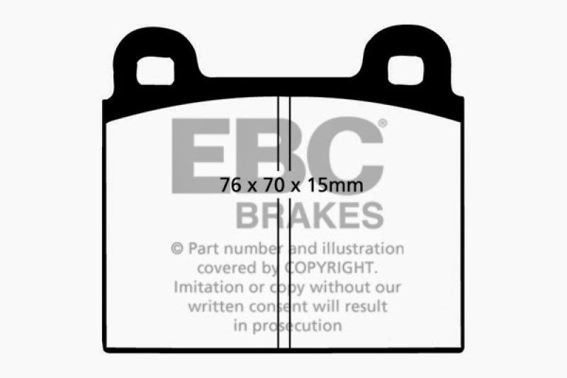 EBC 68-72 Alfa Romeo 1750 1.75 Greenstuff Front Brake Pads - DP2103